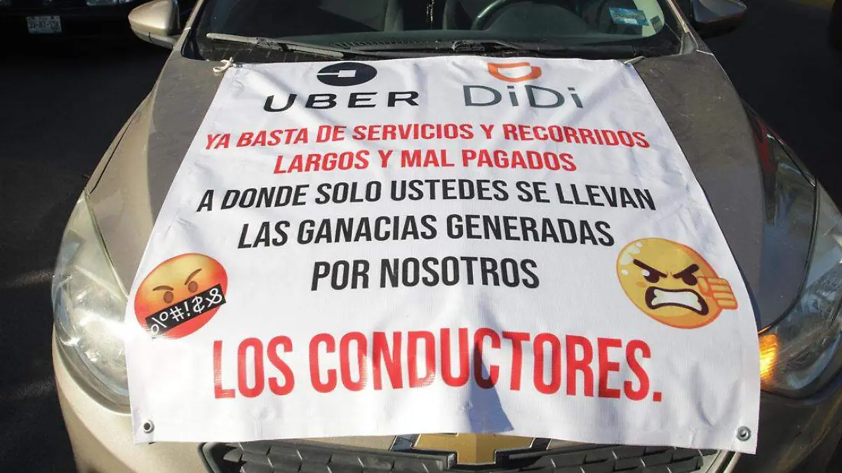 protestan conductores de Uber